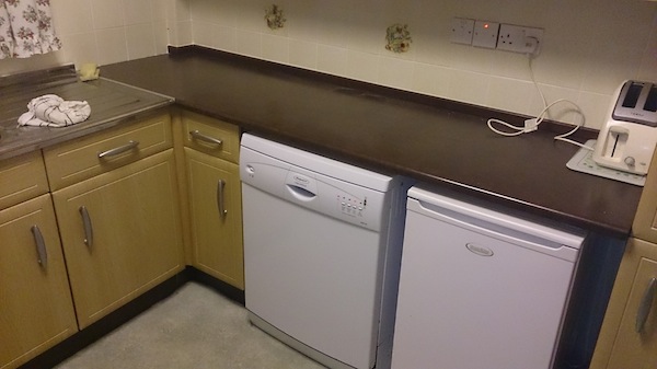 Washing machine installed