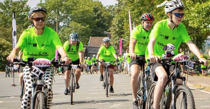 Spot the Dalmatian cycling around this summer