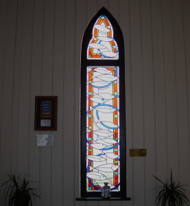Stained glass windows Cardiff Norwegian Church