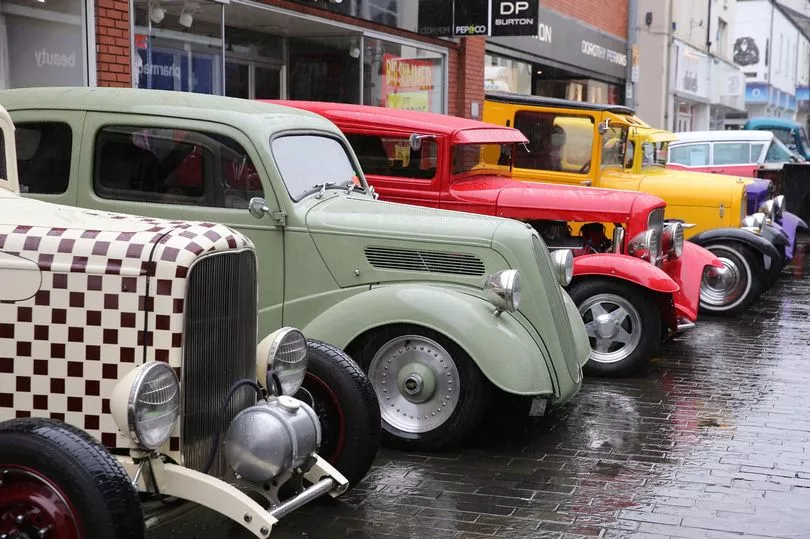 Classic Car Show revs up Bridgend town centre as rain fails to dampen spirits