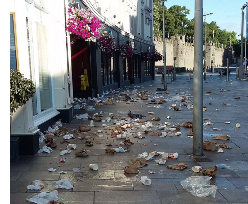 litter in Cardiff