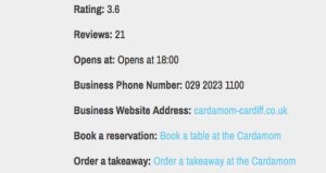 Cardiff curry directory