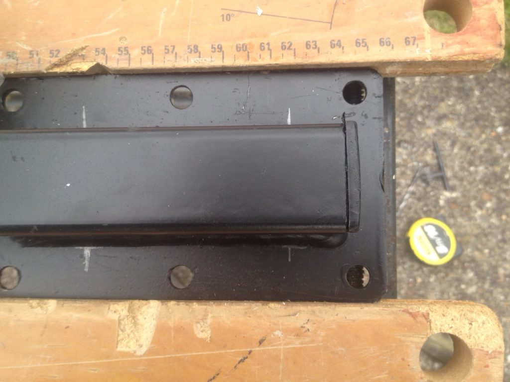 Trailer suspension unit repair - marking out