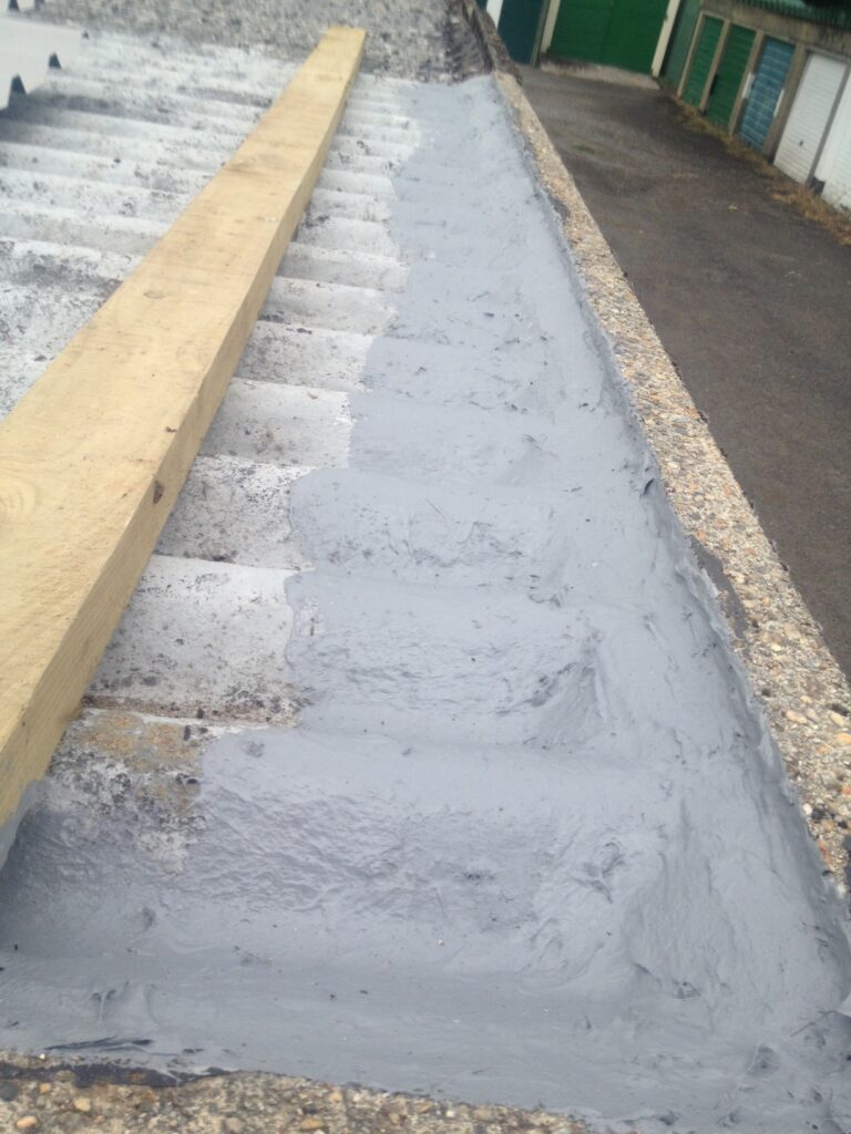 Cement asbestos roof leaks
