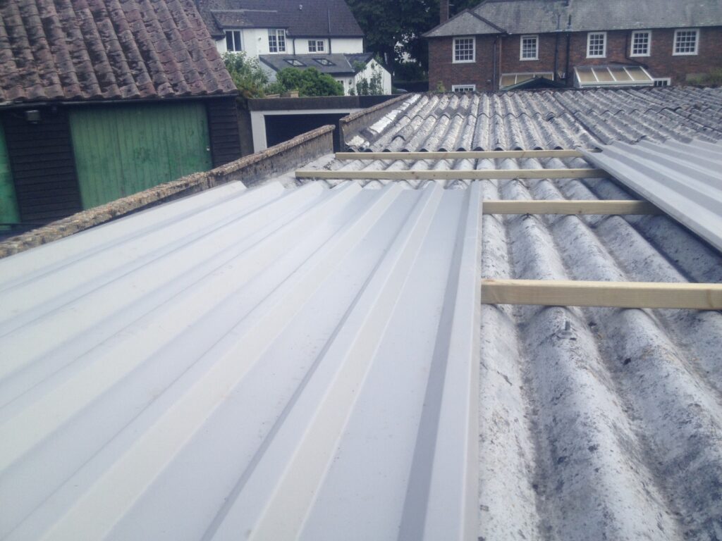 Cement asbestos roof leaks