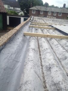 Cement asbestos roof leaks
